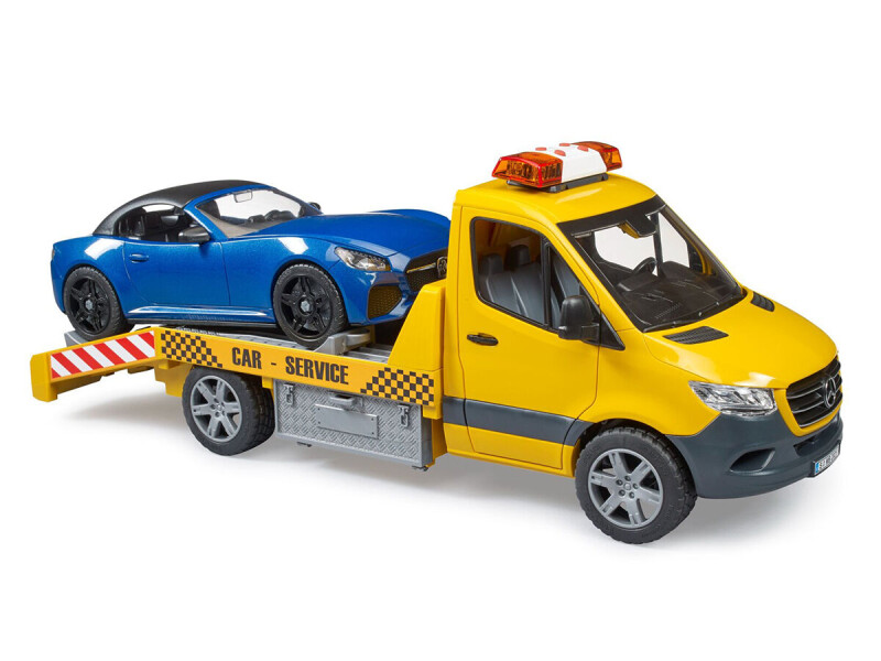 Bruder MB Sprinter Odtahový vůz se sportovním autem 1:16 